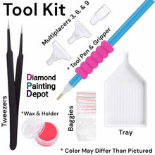 Load image into Gallery viewer, Blue Eyed Black Cat - Square Drill AB
