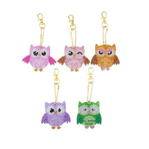 Cute Owl Keychain Set