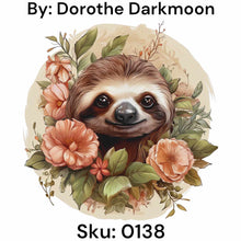 Load image into Gallery viewer, Floral Sloth - Square Drill AB
