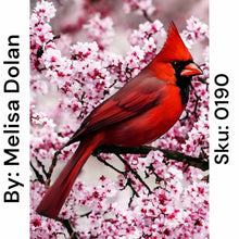 Load image into Gallery viewer, Cherry Blossom Cardinal - Round Drill AB
