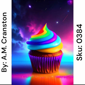 Rainbow Cupcake - Round Drill AB