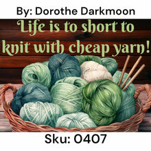 Load image into Gallery viewer, Knit with Cheap Yarn - Round Drill AB (Spelling Error &quot;to&quot; &quot;too&quot;)
