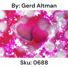 Load image into Gallery viewer, Pink Abstract Hearts - Round Drill AB
