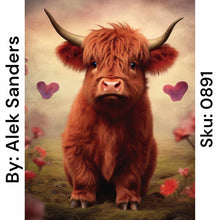 Load image into Gallery viewer, Adorable Highland Cow - Square Drill AB
