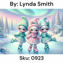 Load image into Gallery viewer, Ice Skating Elf Trio - Round Drill AB
