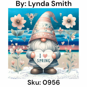 Love Spring Floral Gnome - Square Drill AB