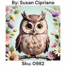 Load image into Gallery viewer, Cute Floral Owl - Square Drill AB
