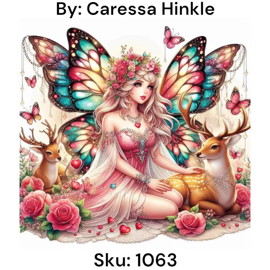 Butterfly Fairy of Deer - Round Drill AB