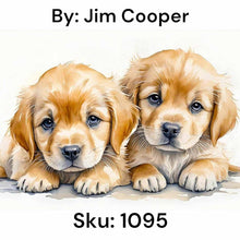 Load image into Gallery viewer, Twin Puppies - Round Drill AB
