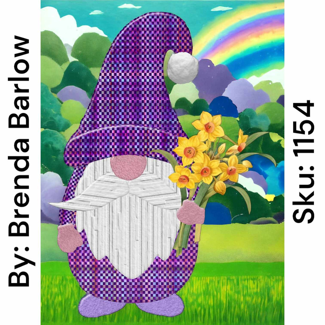 Purple Rainbow Gnome - Square Drill AB