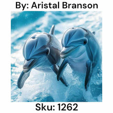 Load image into Gallery viewer, Swimming Dolphin Duo - Round Drill AB
