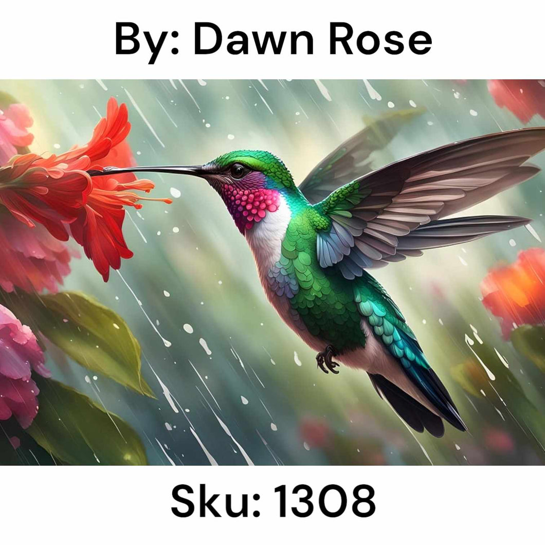 Hummingbird in Rain - Square Drill AB