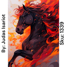 Load image into Gallery viewer, Black Fire Stallion - Square Drill AB
