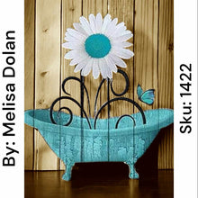 Load image into Gallery viewer, Turquoise Daisy Bathtub - Round Drill AB
