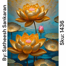 Load image into Gallery viewer, Golden Lotus Duo - Square Drill AB
