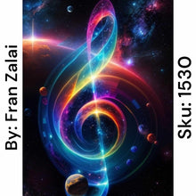 Load image into Gallery viewer, Treble Clef Galaxy - Round Drill AB
