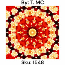 Load image into Gallery viewer, Orange Mandala - Round Drill AB
