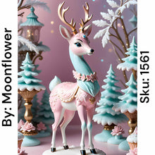 Load image into Gallery viewer, Pink Reindeer - Square Drill AB
