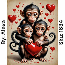 Load image into Gallery viewer, Monkey Love - Round Drill AB
