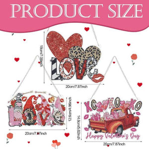 Acrylic Wall Hanging - Valentine's Collection (3 Piece)