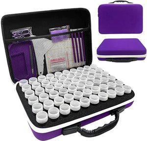 60 Slot Zipper Case - Purple & White