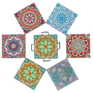 Coaster Set - Square Mandala