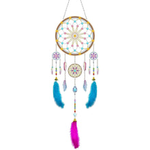 Load image into Gallery viewer, Large Dreamcatcher - Yellow and Blue Mandala
