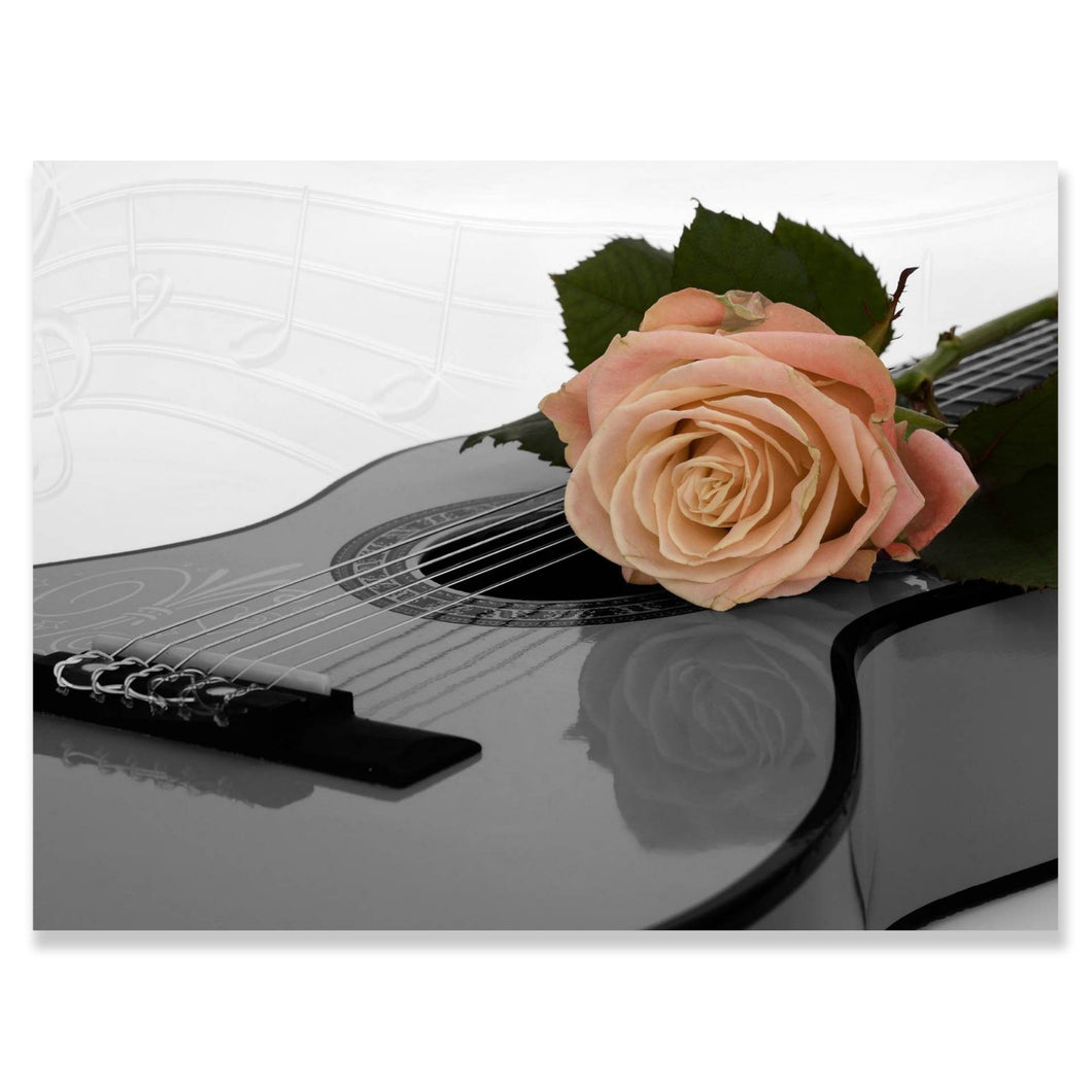 Black Guitar and Rose - Square Drill