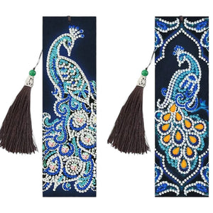 2 Pack Bookmark - Blue Peacock