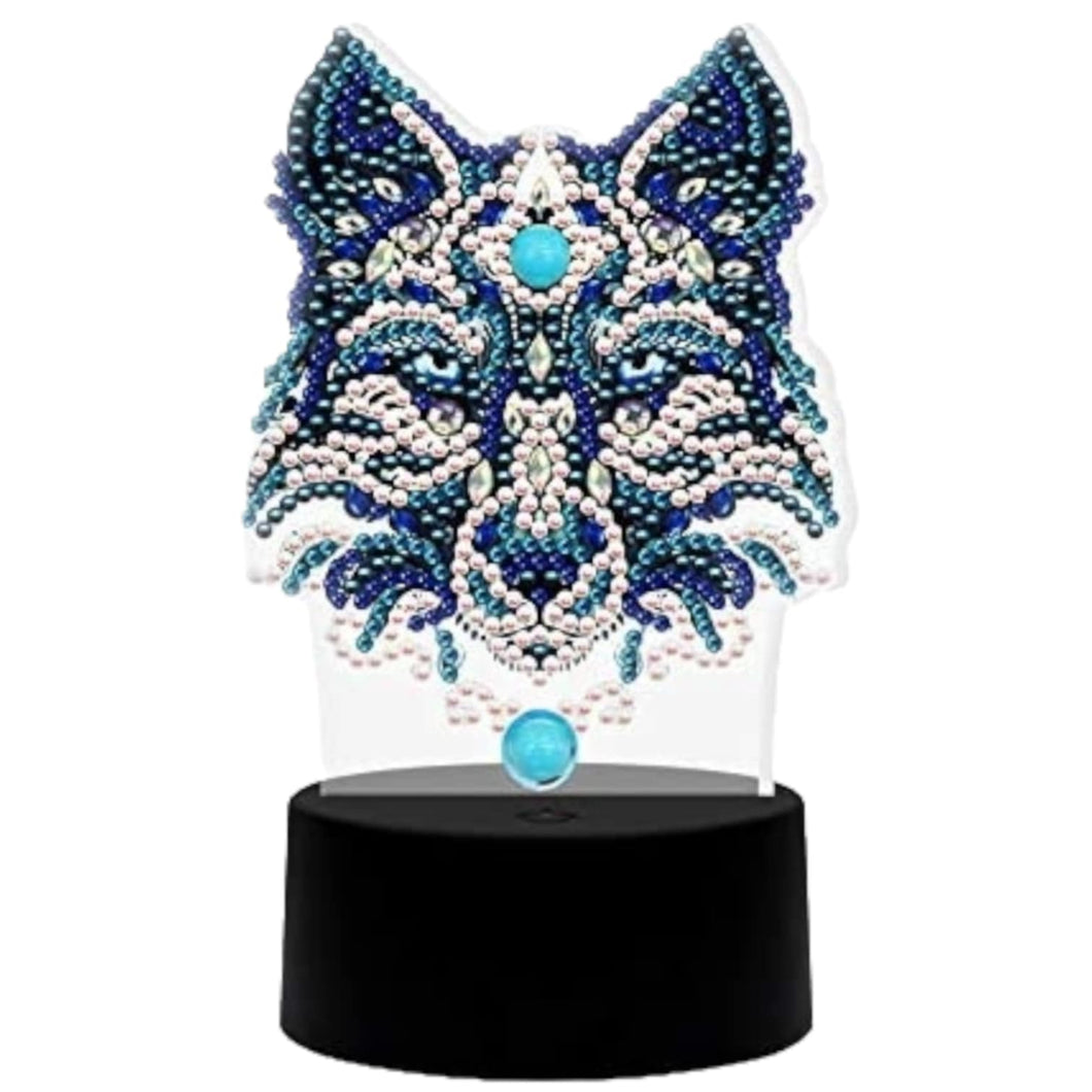 LED Night Light - Blue Wolf