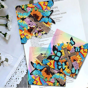 Corner Bookmark Set - Butterfly Cross