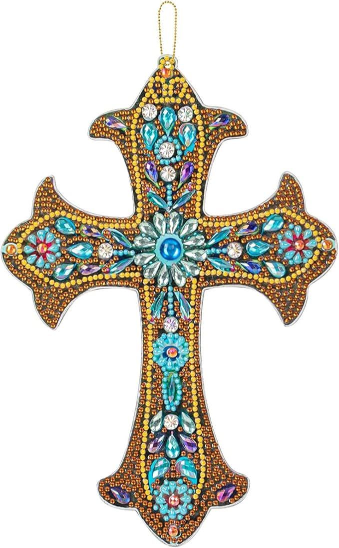 Cross Wall Hanging - Flowered 4