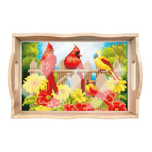 Wood Serving Tray - Cardinals