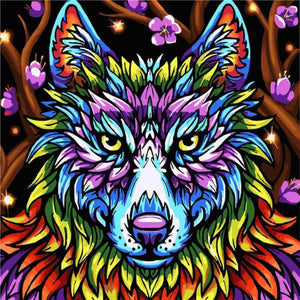 Colorful Wolf - Round Drill AB