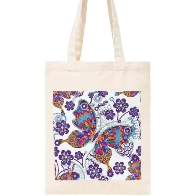 Canvas Tote Bag - Colorful Butterfly