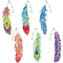 Load image into Gallery viewer, Bookmark Set - Colorful Feathers
