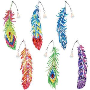 Bookmark Set - Colorful Feathers