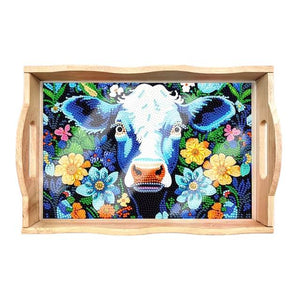 Wood Serving Tray - Cow