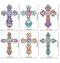 Load image into Gallery viewer, Acrylic Wall Hanging - Crosses (6 Piece)
