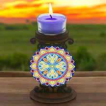 Load image into Gallery viewer, Candle Holder - Feather Mandala
