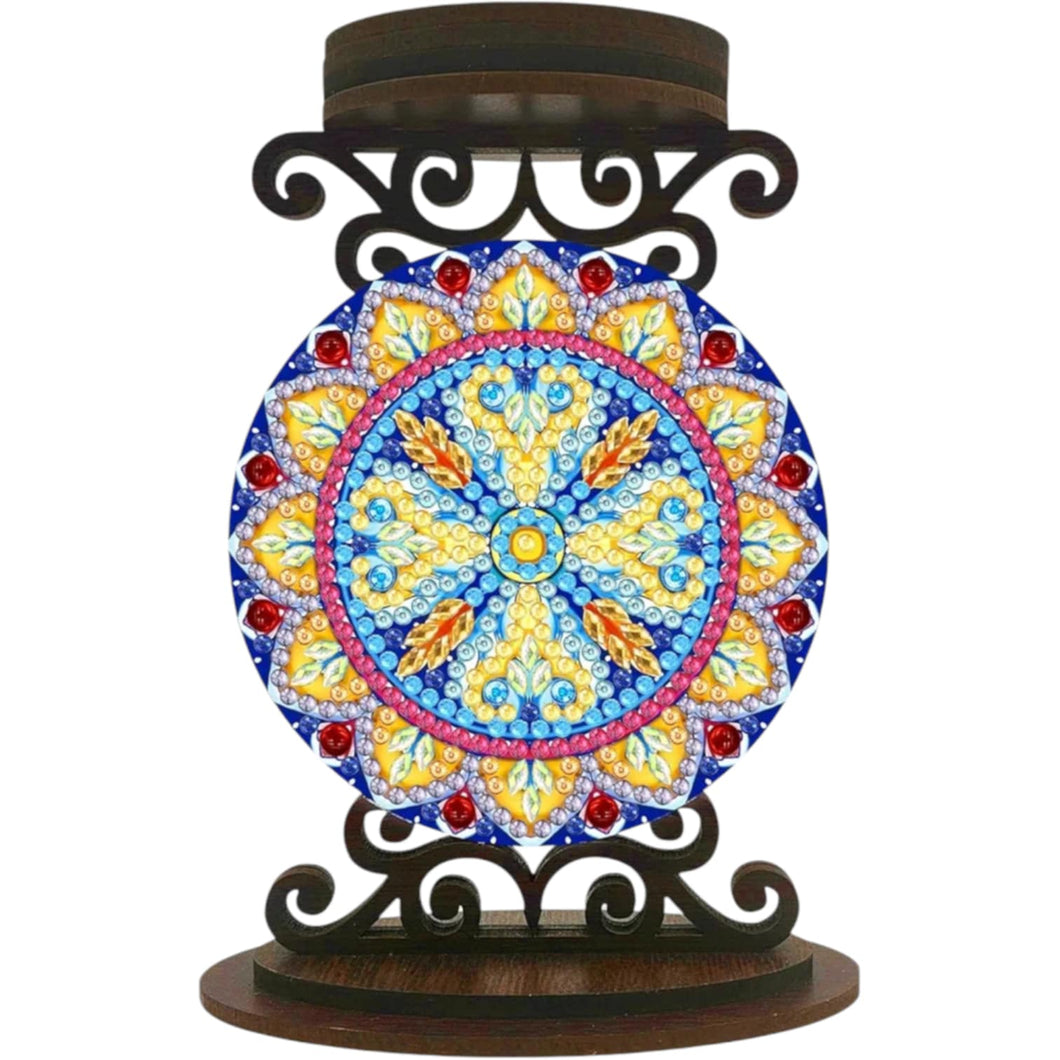 Candle Holder - Feather Mandala
