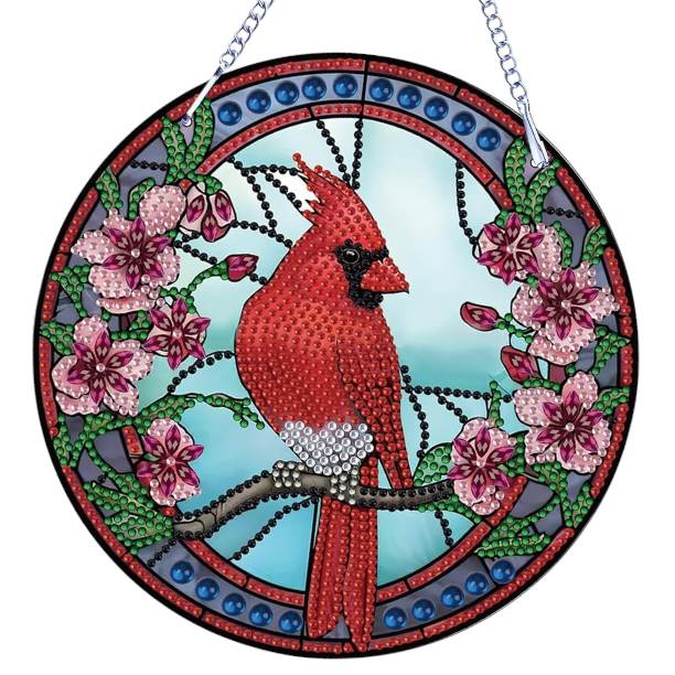 Acrylic Wall Hanging - Floral Cardinal