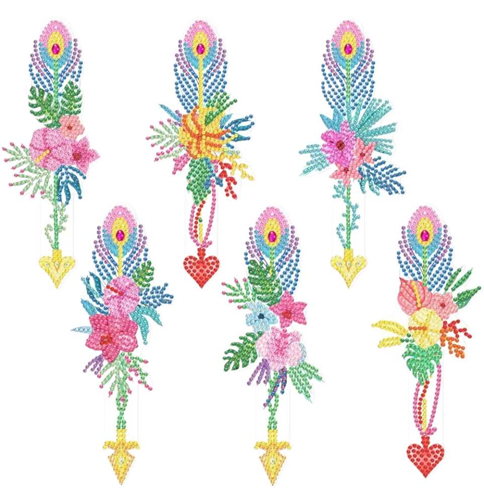 Bookmark Set - Floral Feather Arrows