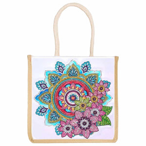 Rope Tote Bag - Floral Mandala