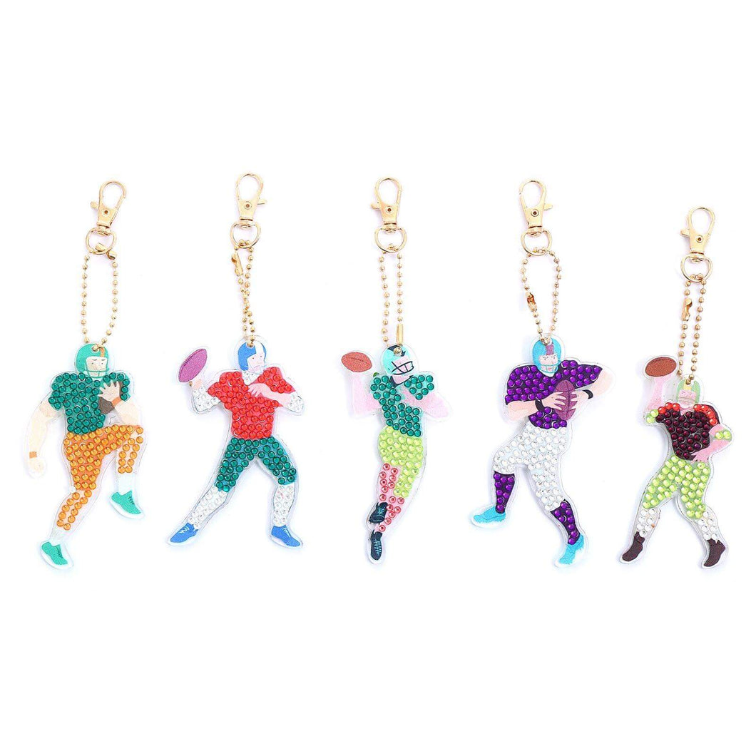 Football Player Keychain Set