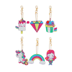 Rainbow Girl Keychain Set