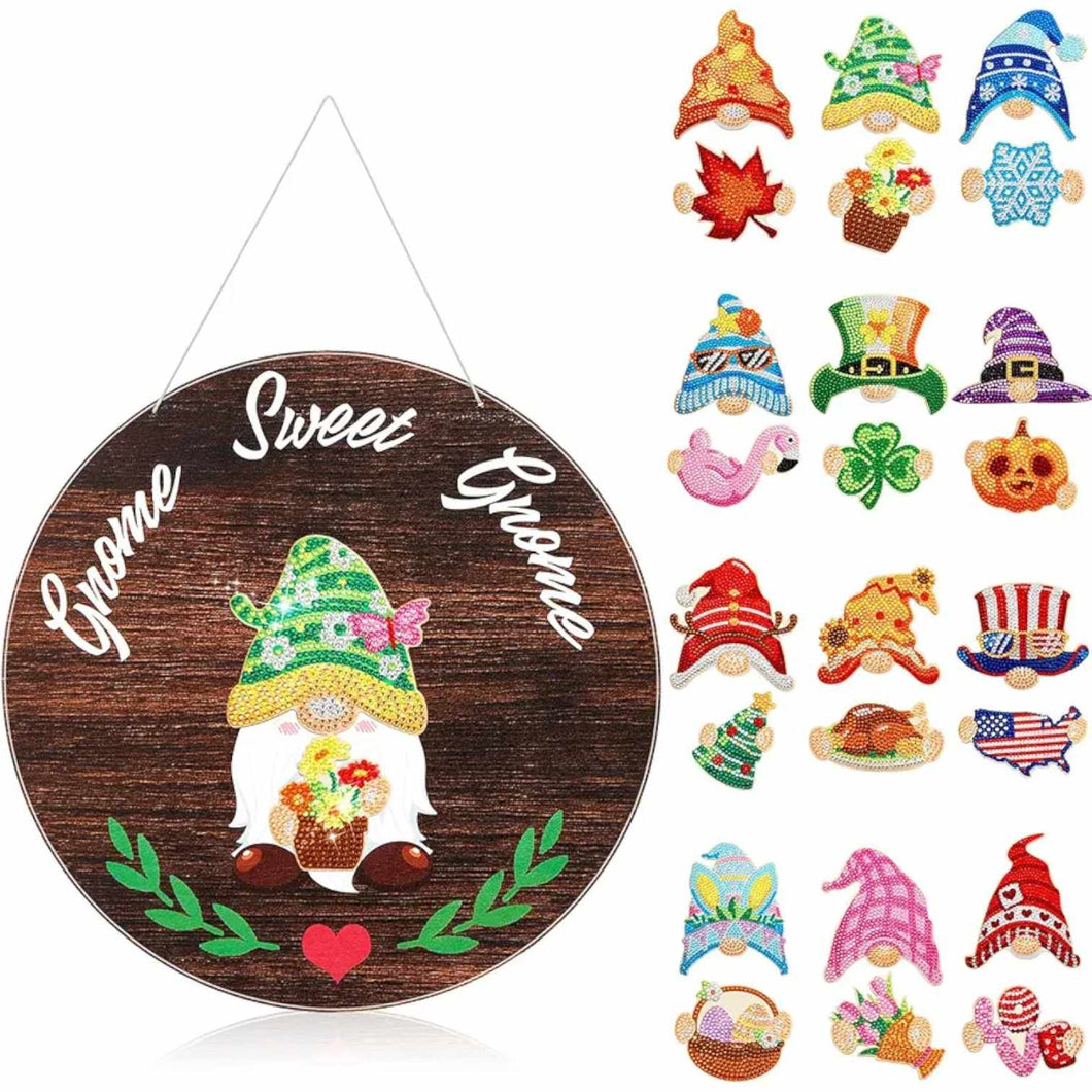 Wood Magnet Plaque - Gnome