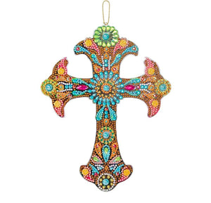 Cross Wall Hanging - Flowered 5