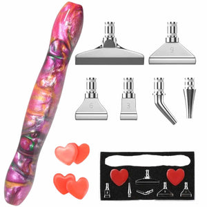 Metal Tip Acrylic Pen Set - Swirl Pattern