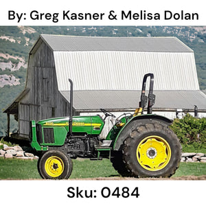 Green Tractor and Barn - Square Drill AB